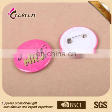 plastic tin button badge clip blank souvenir pin button badge for sale