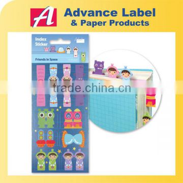 HK Design scrapbooking space animal cute cartoon bookmark index tab sticker