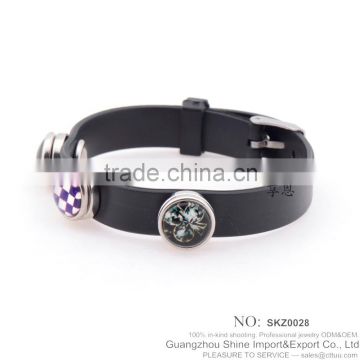 Fashion snap button jewelry with watch strap clasp