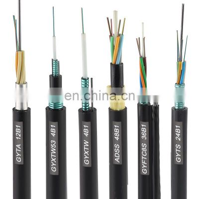 OEM Factory Supply ADSS GYTA GYTS GYXTW 4 8 12 24 48 96 144 288 Core Fiber Optic Cable, Outdoor Optical Fiber Cable Price