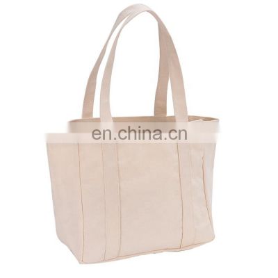 Canvas Lunch Bag Reusable Cotton Canvas Tote Grocery Handbag