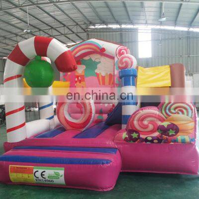 New arrival colourful candy bouncy slide inflatable castle