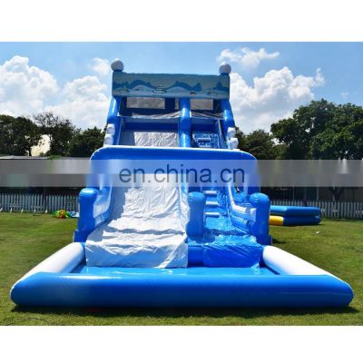 Commercial cartoon theme infinity deluxe water park giant inflatable water slide