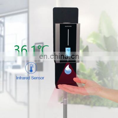 Automatic Temperature Measurement Induction Spray Gel Hand Sanitizer Dispenser with Floor Stand Wall Mounted