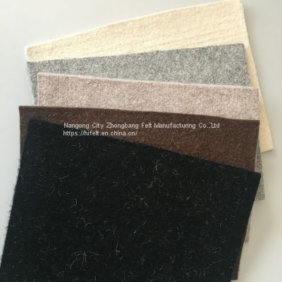 Factory wholesale custom Eco friendly polyester mixed nonwoven fabric needle punched  felt supplier