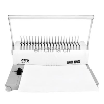 Easy Operation 450 Sheets Office Use A4/303mm Mini Comb Binder Paper Manual Book Binding Machine