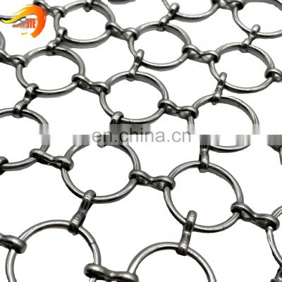 Stainless Steel Ring Mesh Metal Curtain For Decorative