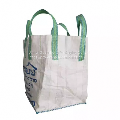 1000kg 1 ton FIBC PP plastic woven 2 tons jforklift sling bag for cement transportation