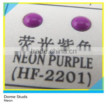 High Quality Hotfix Neon Purple Half Round Dome Studs For Garment Decoration