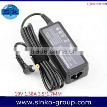 New OEM laptop AC adatpter replacement power supply 19V 1.58A 5.5*1.7MM For Dell