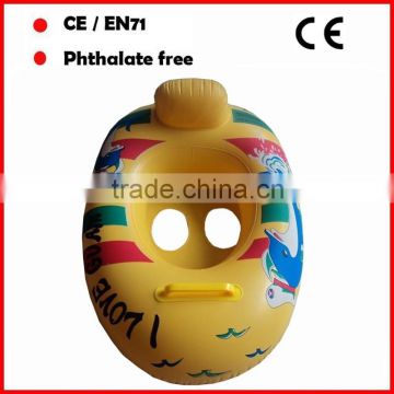 funny PVC inflatable pool floating baby seat for promotion with handles
