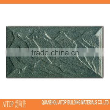 Ceramic glazed wall facade green clinker tile 200x400mm