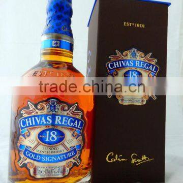 Chivas Regal Aged 18 Years Blended Scotch Whisky Gold Signature