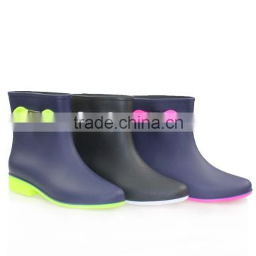 Fashion PVC Jelly Wedge Heel garden Rain Boots women