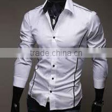 New men's long sleeve shirt wholesale Autumn outfit pure color man contracted leisure business shirt
