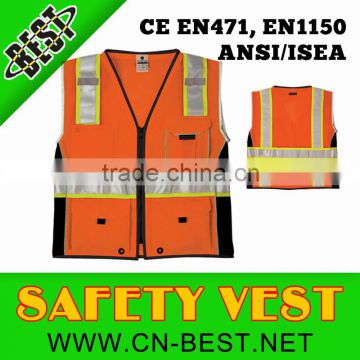 ANSI mesh Safety Vest with Zipper - Yellow/Lime safety vest with zipper Surveyor Safety Vests