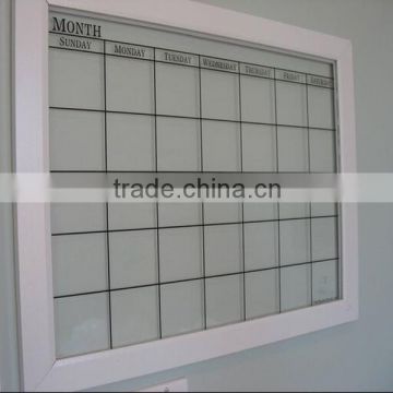 Memo clear glass magnetic writing board
