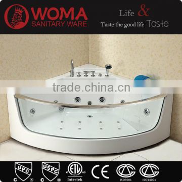new transparent glass whirlpool massage bathtub Q322M