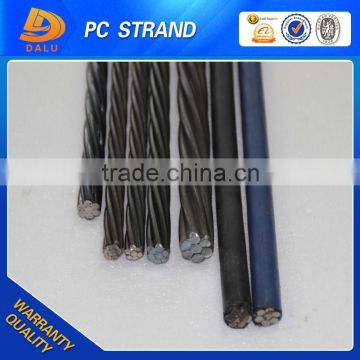 ASTM A416 15.24mm 12.7mm Unbonded Steel Strands Manufacture China