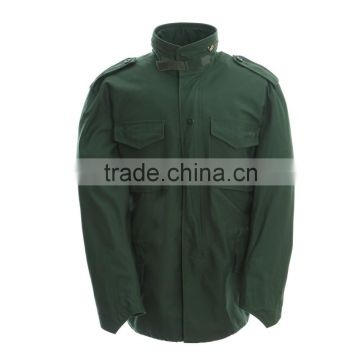 OEM Greece army 50% cotton 50% nylon olive green with cotton polyester lining invisible hoody M65 Military jacket