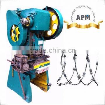 Cross Type Razor Barbed Wire machine/Concertina Razor Barbed Wire/Razor Wire Mesh machine