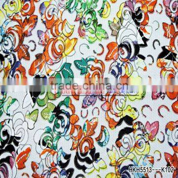 2016 Newest Mesh Embroidery Dress Fabric Laser Fabric Design
