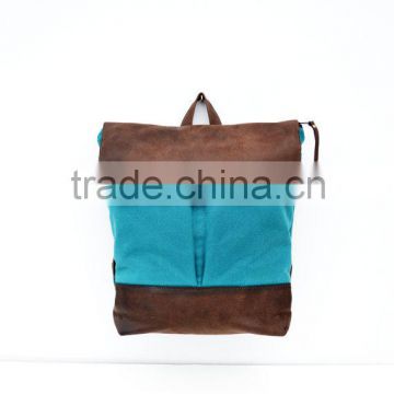 Excellent Quality Blue Canvas Leather Backpack                        
                                                Quality Choice