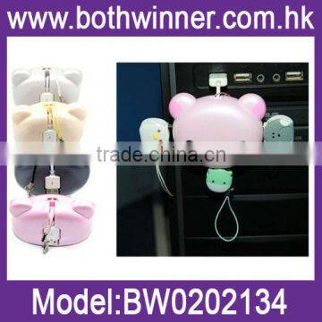 Portable lovely bear shape USB 2.0 3 port Hub