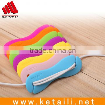Promotion silicone earphone wire winder