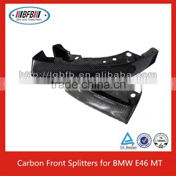 Carbon Fiber Front Lip Spoiler splitter for BMW E46 M Tech bumper