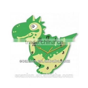 Green decoration Dinosaur wall clock