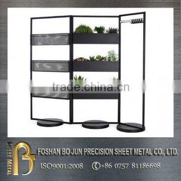 Customized carbon steel planter racks with black powder coating china manufacturer supplier steel flower planter