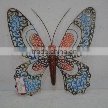 Decorative hand painting outdoor metal butterfly wall art