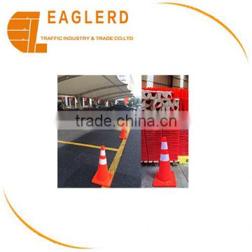 PVC traffic cone with reflevtive tape