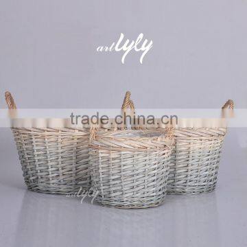 wall decoration wholesale mini wicker basket flower pot