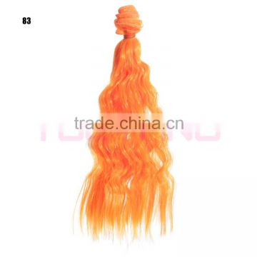 25cm Long Wavy Hair Extension Doll Wigs DIY Hairpiece