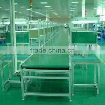 aluminum profile straight belt conveyor system with table