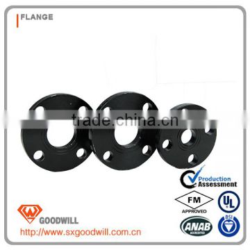 DIN 2573 Plate Flange of Black Painted Surface for DN20 Tube