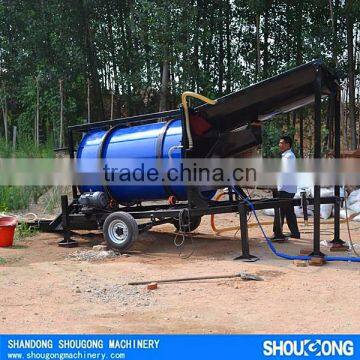 10TPH Mobile Type Small Gold Trommel Screen