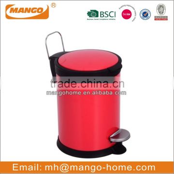 Round Cover Powder Coating Pedal Waste Bin