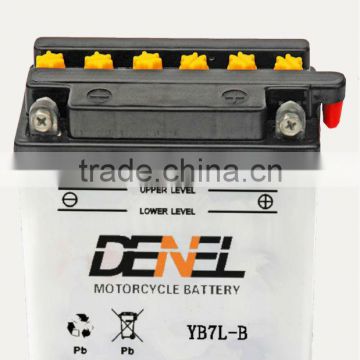 YB7L-B 12V7Ah conventional flooded motorcycle battery