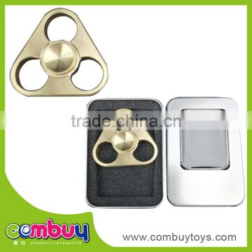 New product brass fingertip top toys hand fidget tri-spinner