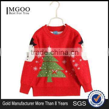 Christmas Knitting Sweater For Children Knitted Clothing Ribbing Neck Long Sleeve Knitwear Stock