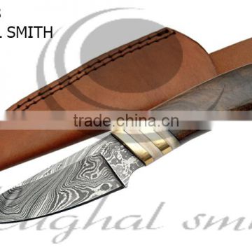 Damascus Steel knife with Rose wood handle ms 7178
