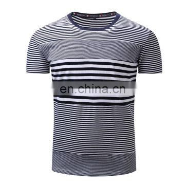 180G 100% cotton mens stripe t shirts in good quality/fashion clothing new design tee-shirts buyer in usa