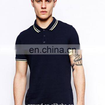 Polo With Two Colour sleeve/High Quality Men Fashion polo Tshirt/Custom polo Clothing with label&tag model-sc408