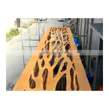 chinese painted architectural folding corten screens