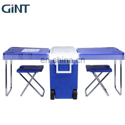 GiNT 28L New Arrival Morden Cooler Box Custom Color Hard Coolers Portable Ice Chest with Table and 2 Chairs