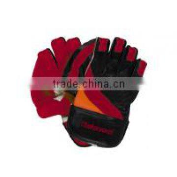 All leather WK gloves Red Color
