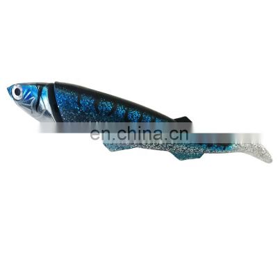 Custom 26cm 415g  flying fish soft plastic tuna trolling fishing lure  jig head soft lure